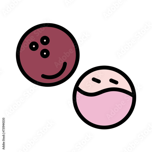 Ball Bar Food Filled Outline Icon