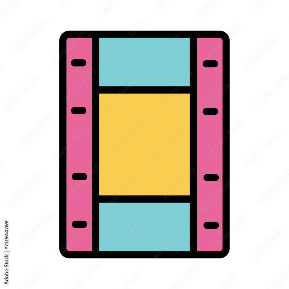 Cinema City Film Filled Outline Icon Cinema City Film Filled Outline Icon