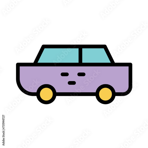 Car City Park Filled Outline Icon