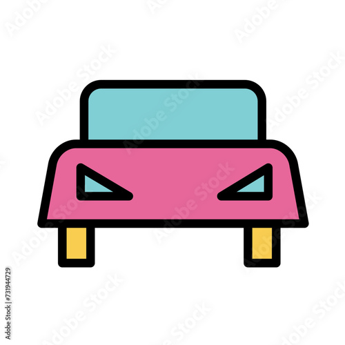 Car City Park Filled Outline Icon
