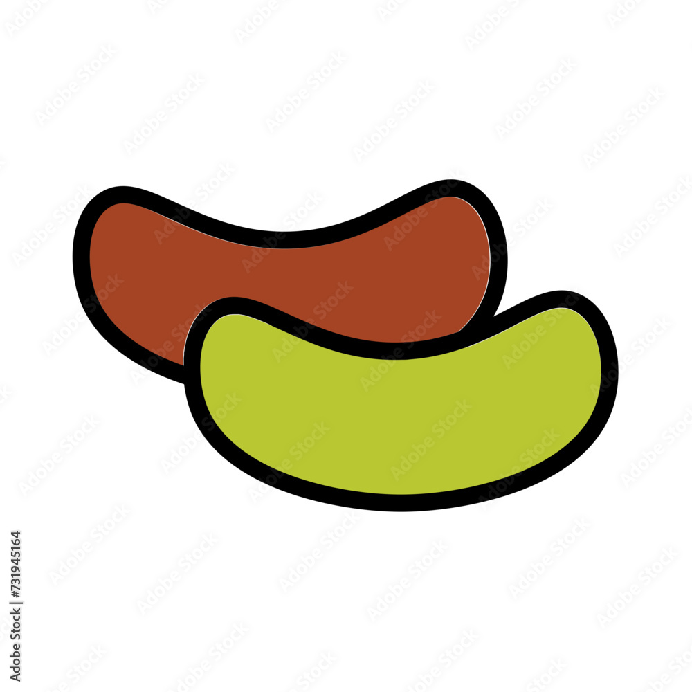 Fototapeta premium Bean Sugar Sweet Filled Outline Icon