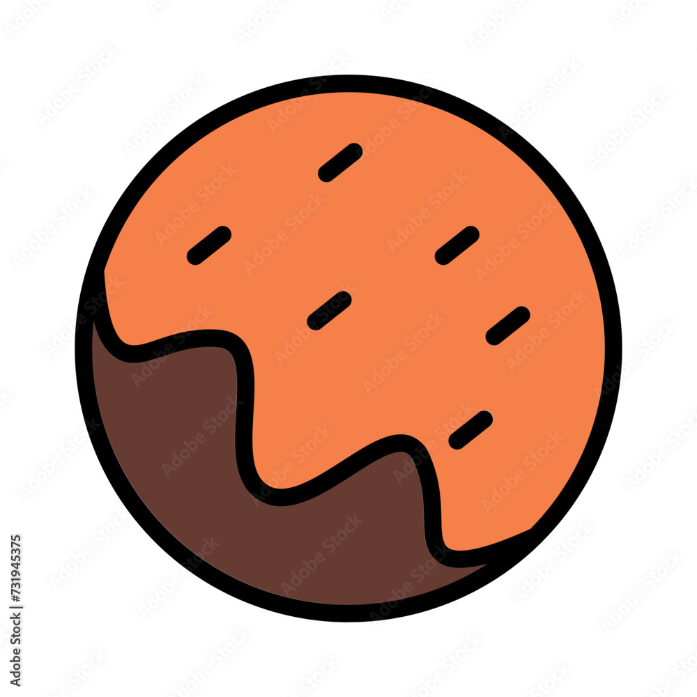 Donut Food Bakery Filled Outline Icon Donut Food Bakery Filled Outline Icon
