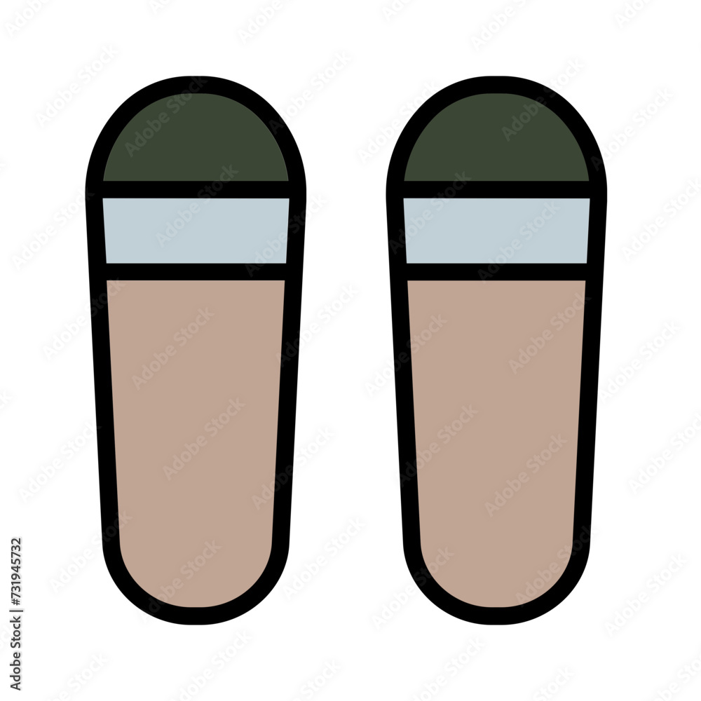 Beach Holiday Sandals Filled Outline Icon Beach Holiday Sandals Filled Outline Icon