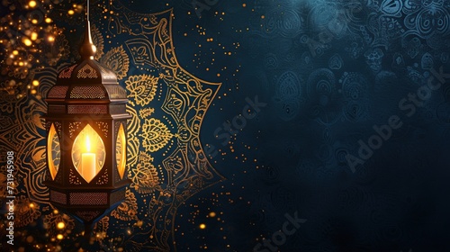 Cultural Elegance: Arabian Lantern Ornaments Enhancing Islamic Design, Imagined by Generative AI