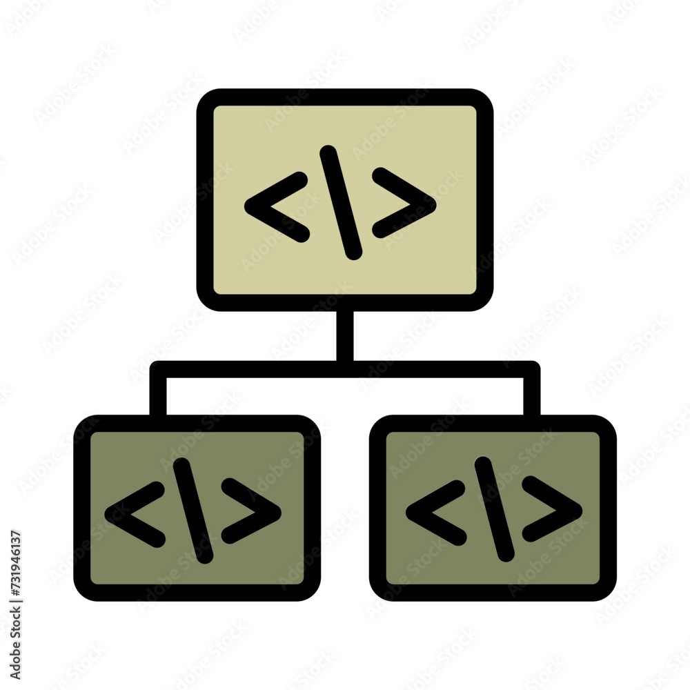 Agile Coding Increment Filled Outline Icon Agile Coding Increment Filled Outline Icon