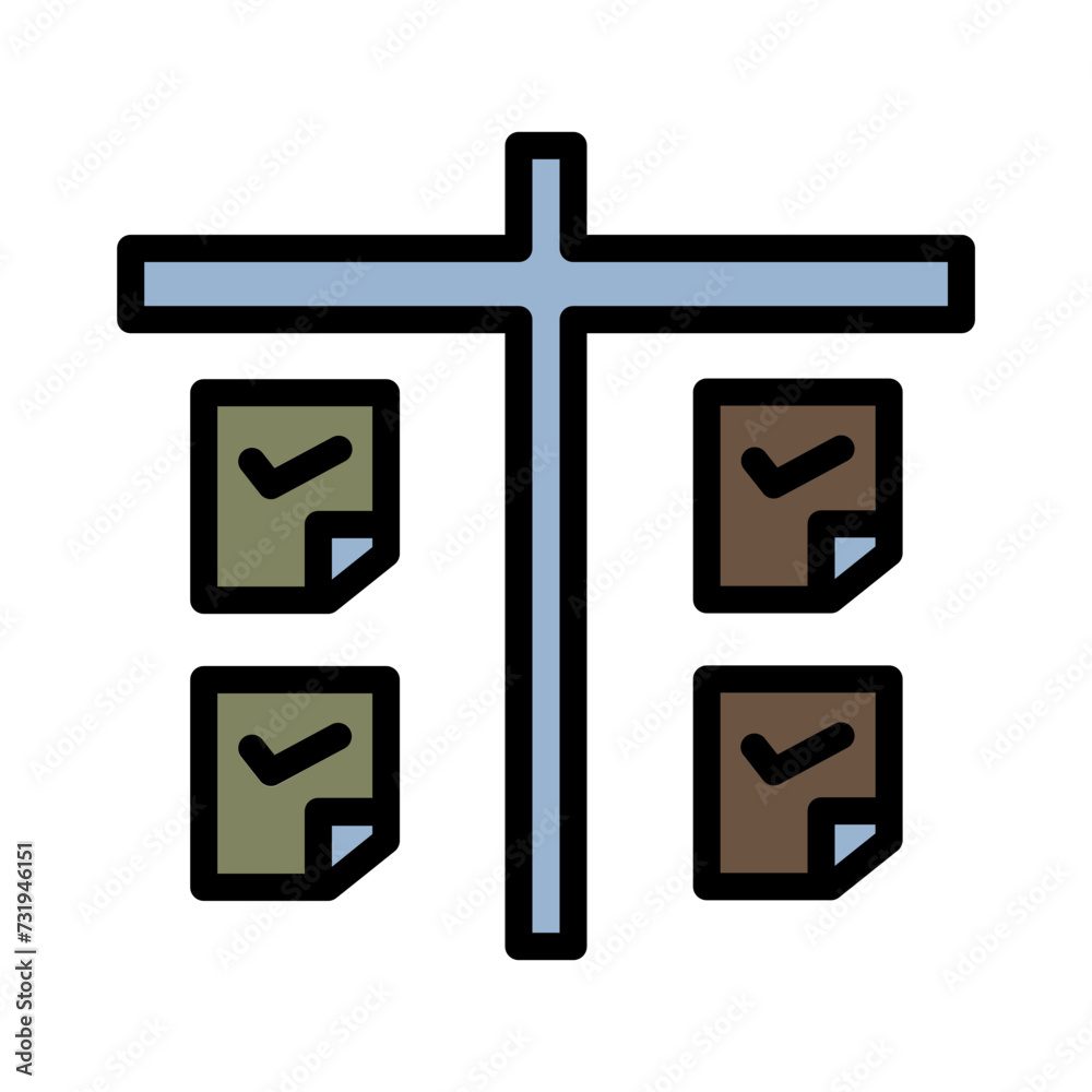Agile Planning Postit Filled Outline Icon Agile Planning Postit Filled Outline Icon