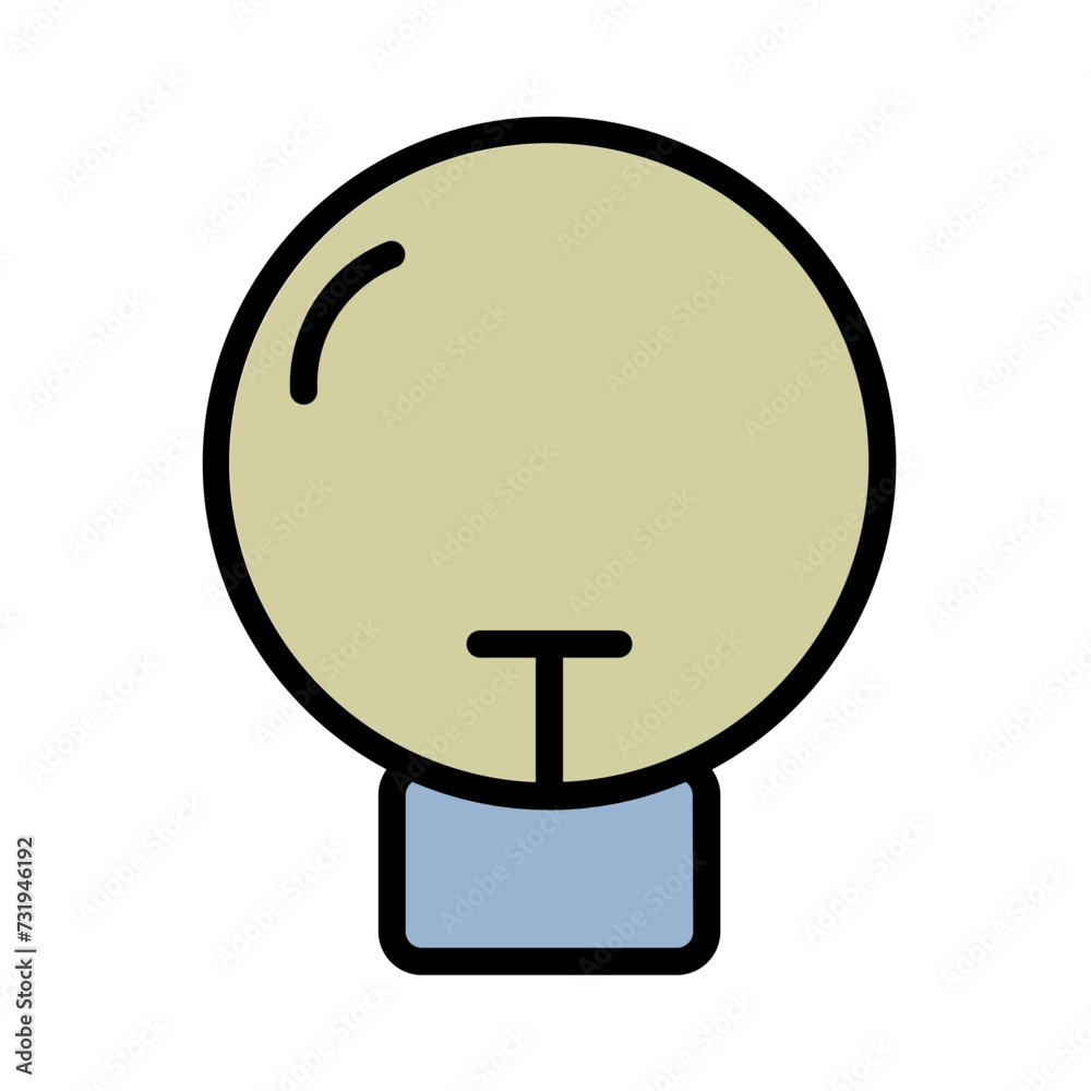 Bulb Idea Light Filled Outline Icon Bulb Idea Light Filled Outline Icon