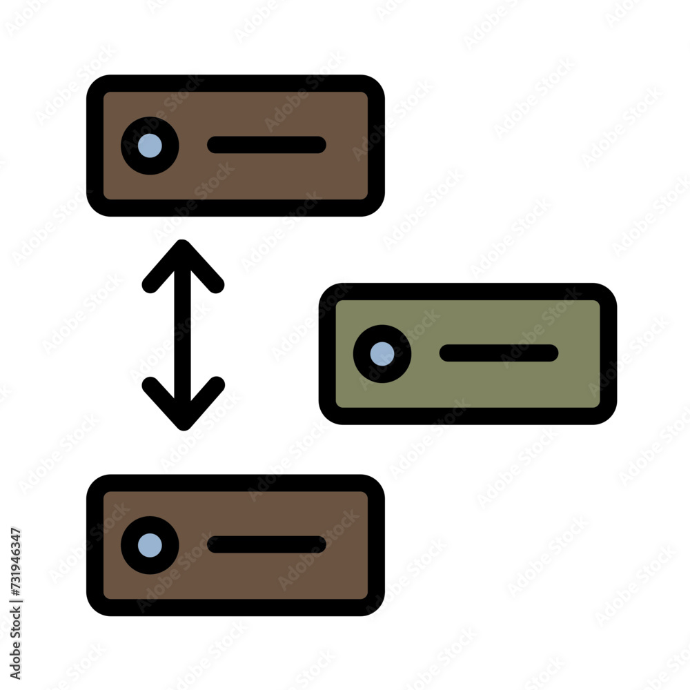 Obraz premium Order Schedule Workflow Filled Outline Icon
