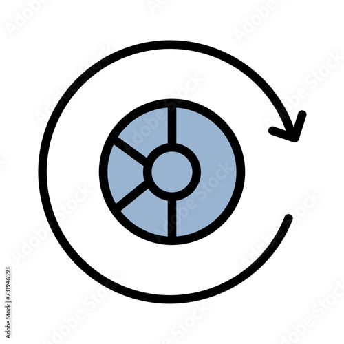 Release Schedule Sprint Filled Outline Icon