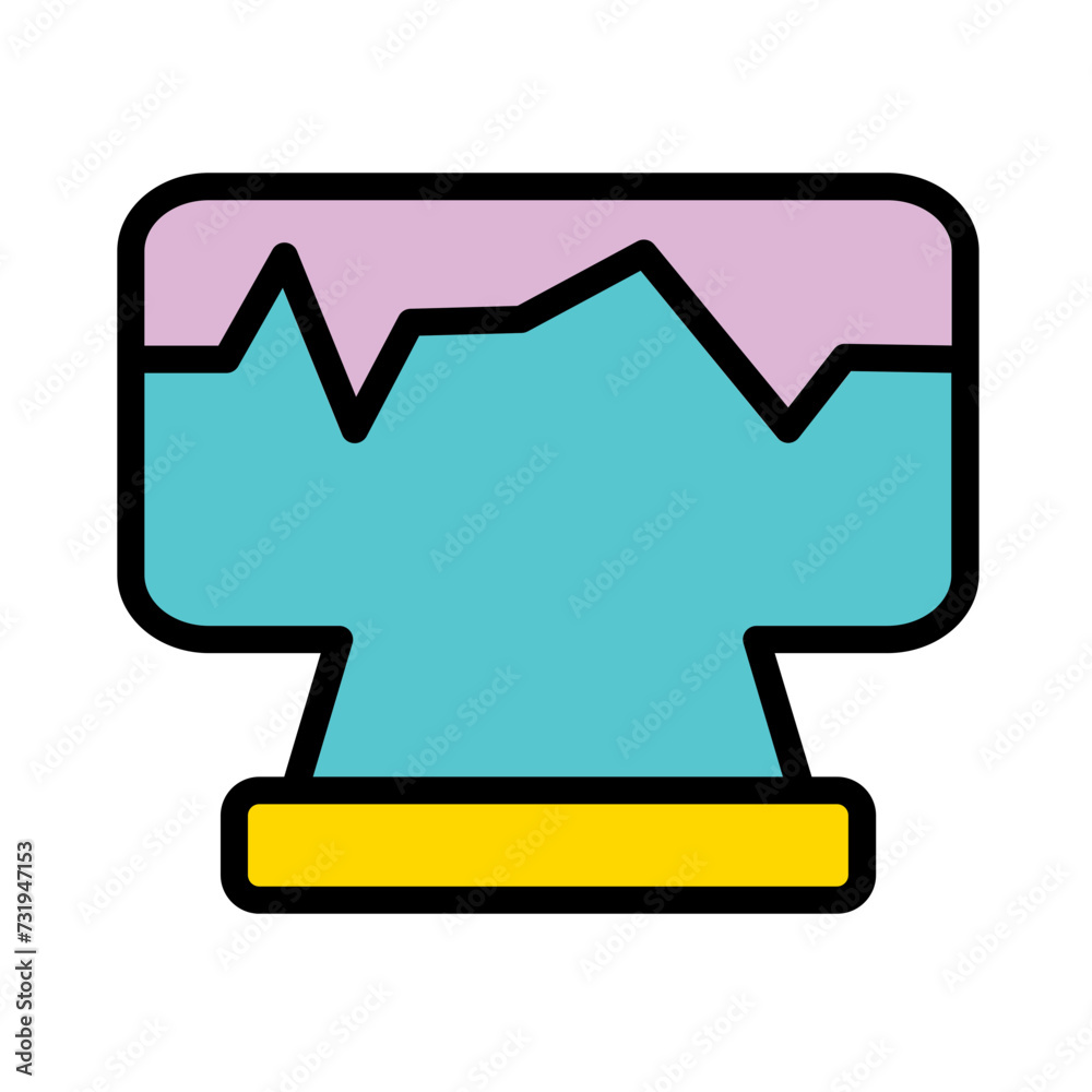 Monitors Cardiogram Rate Filled Outline Icon Monitors Cardiogram Rate Filled Outline Icon