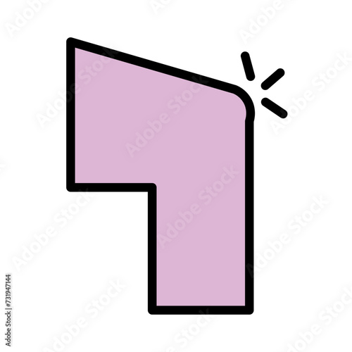 Muscles Thigh Pain Filled Outline Icon