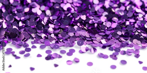 White Background with Purple Confetti