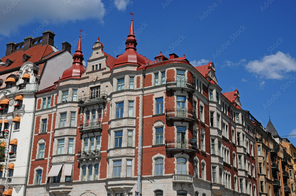 Sweden, old luxurious building in the center of Stockholm
