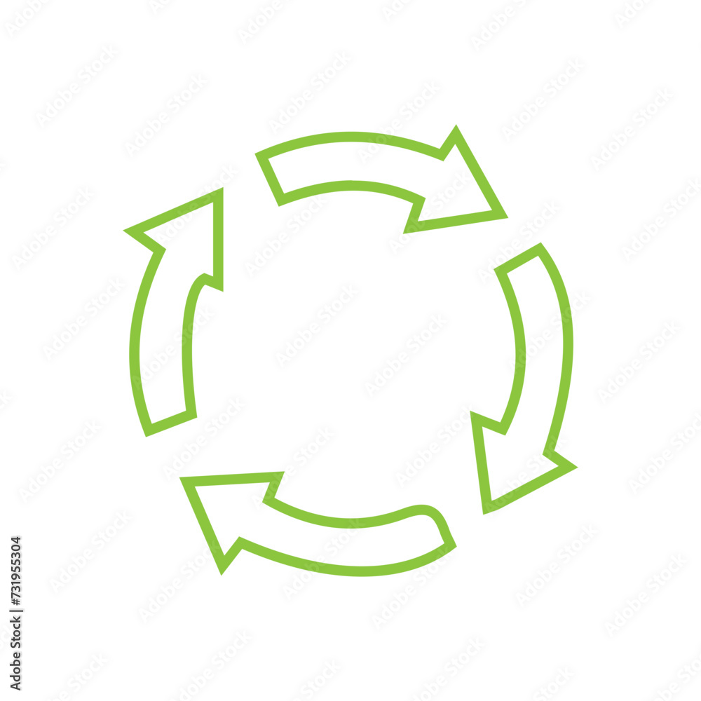 Recycle sign set icon Recycle sign set icon