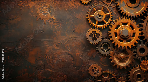 Old rusty gears as a techno...