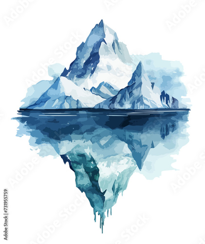 Eisberge Landschaft Gletscher Berge Nordpol Eislandschaft Natur Vektor