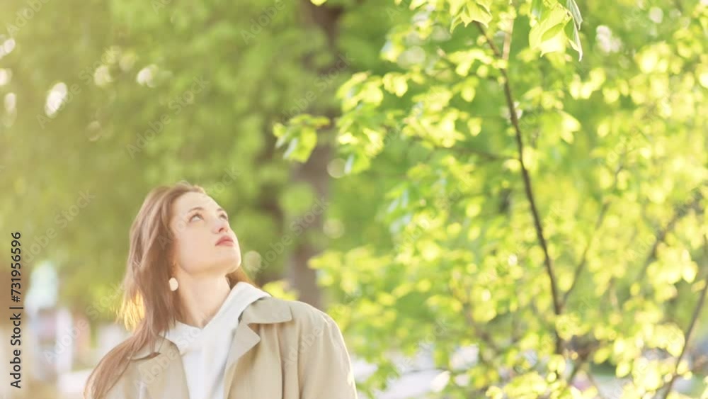 beautiful long-haired woman posing in summer outdoors in the sun. summer mood concept beautiful long-haired woman posing in summer outdoors in the sun. summer mood concept