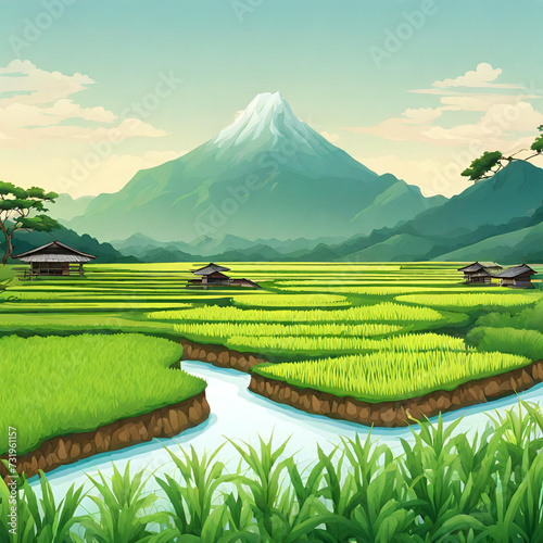 rice field in island