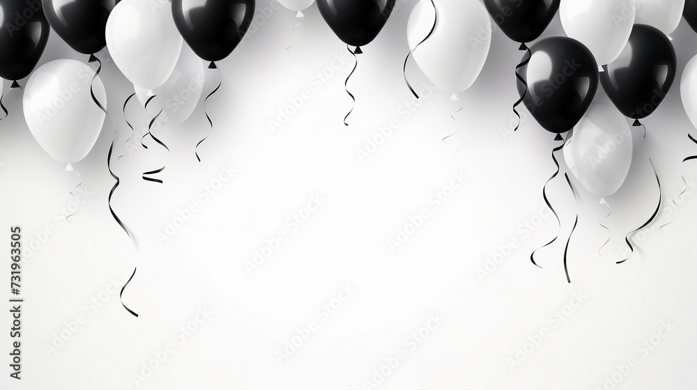 Black And White Abstract Birthday Background With Ballons Stock black-and-white-abstract-birthday-background-with-ballons-stock