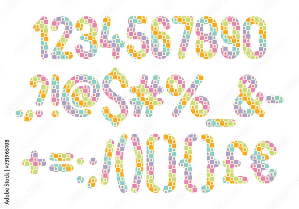 Versatile Collection of Easter Eggs Numbers and Punctuation for Various Uses Versatile Collection of Easter Eggs Numbers and Punctuation for Various Uses