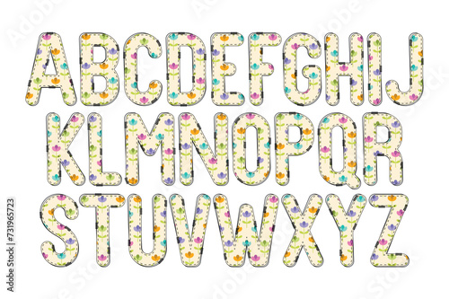 Versatile Collection of Colorful Floral Alphabet Letters for Various Uses