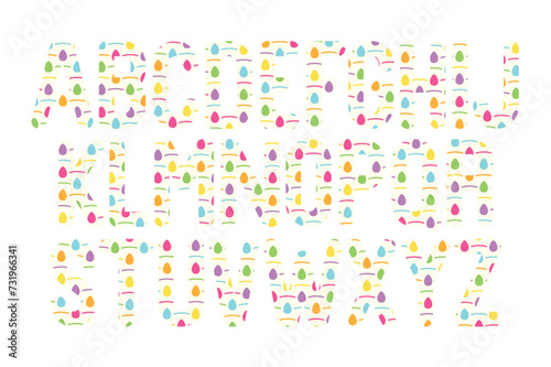 Versatile Collection of Colorful Eggs Alphabet Letters for Various Uses