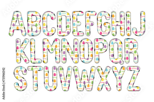 Versatile Collection of Colorful Eggs Alphabet Letters for Various Uses