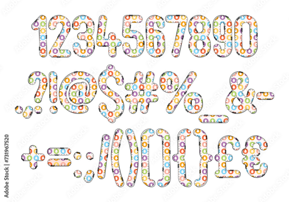 Versatile Collection of Eggster Numbers and Punctuation for Various Uses