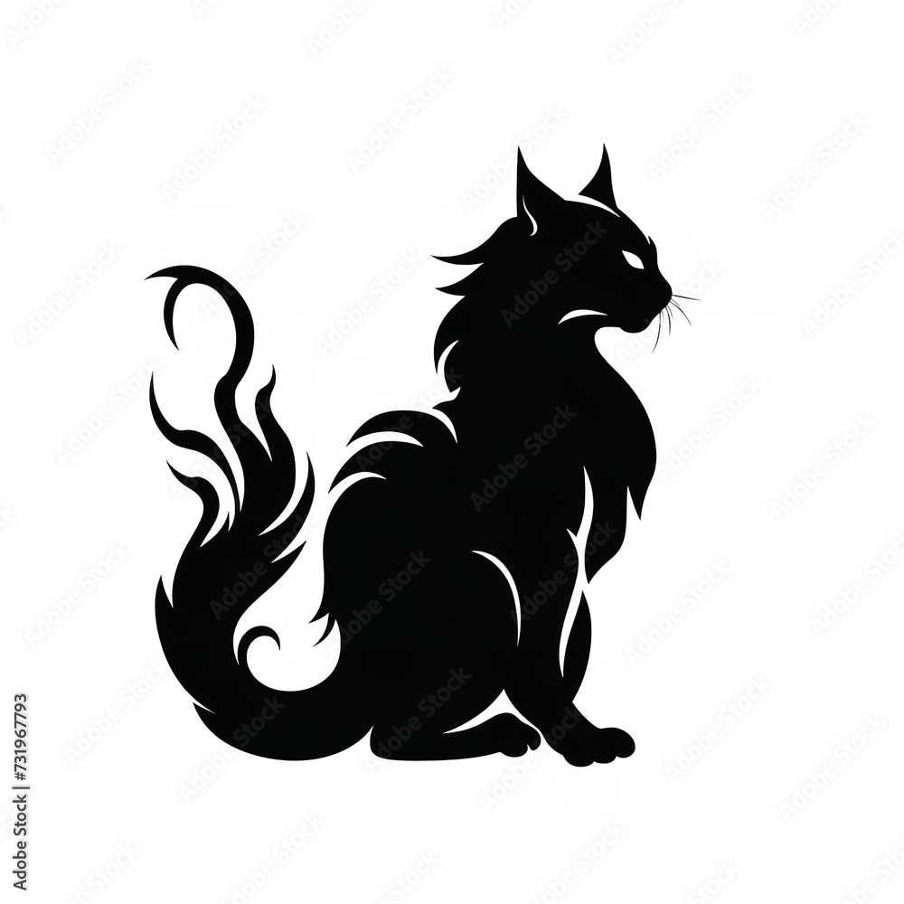 Black Color Silhouette of a Dragon Li Cat Simp
Black Color Silhouette of a Dragon Li Cat Simp