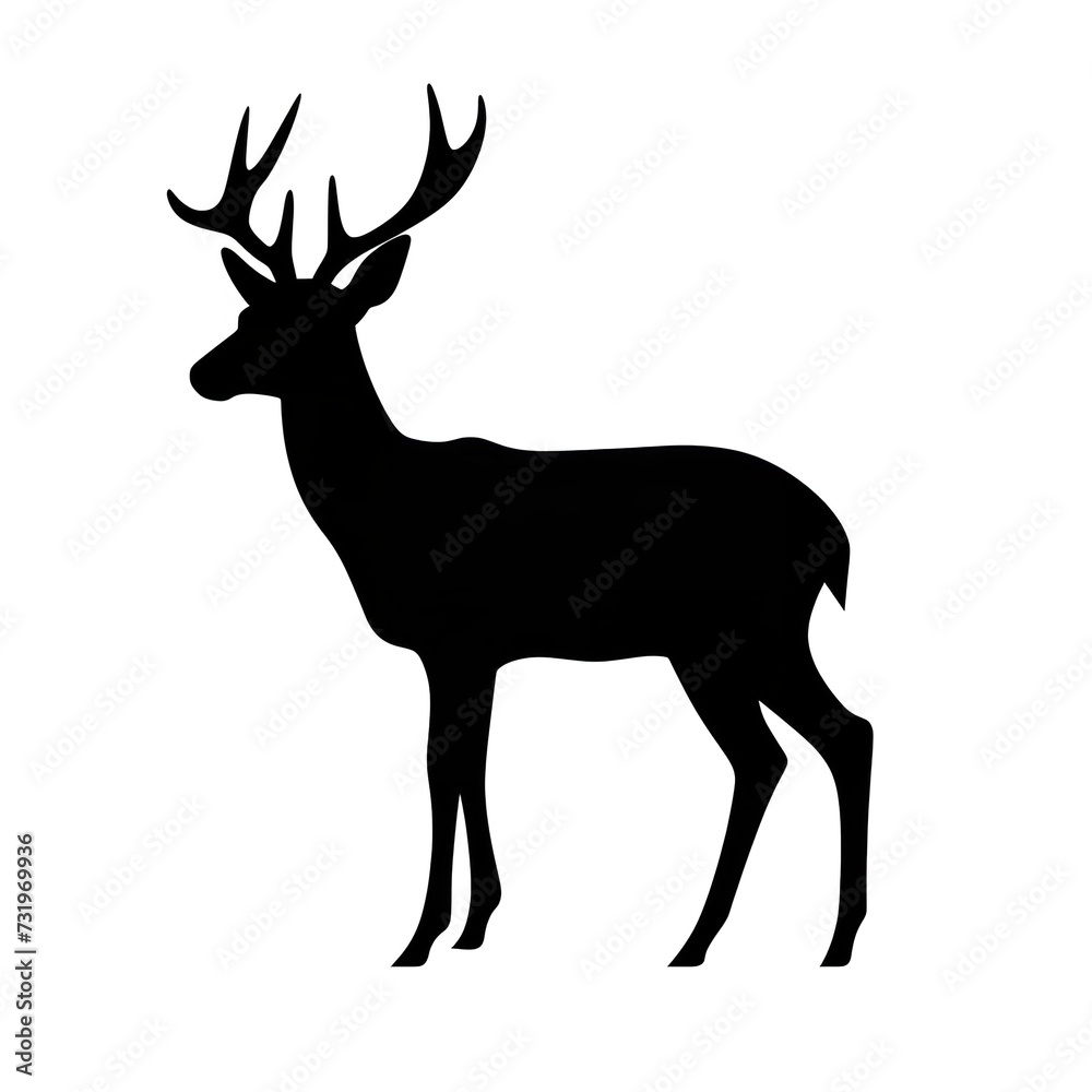 Black Color Silhouette of a Caribou: Simple and Majestic
Black Color Silhouette of a Caribou: Simple and Majestic
