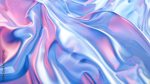 Abstract silk texture visual with a fluid mix of pink and blue hues, creating a soft and dreamy effect.
