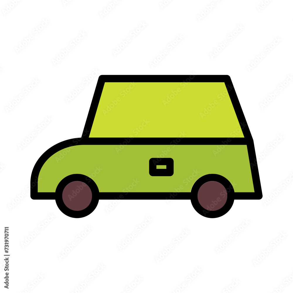 Car Electric Travel Filled Outline Icon Car Electric Travel Filled Outline Icon