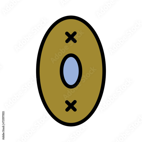 Canoe Kayak Boat Filled Outline Icon