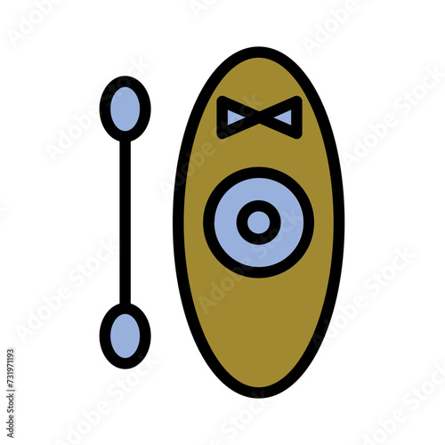 Kayak Water Sport Filled Outline Icon