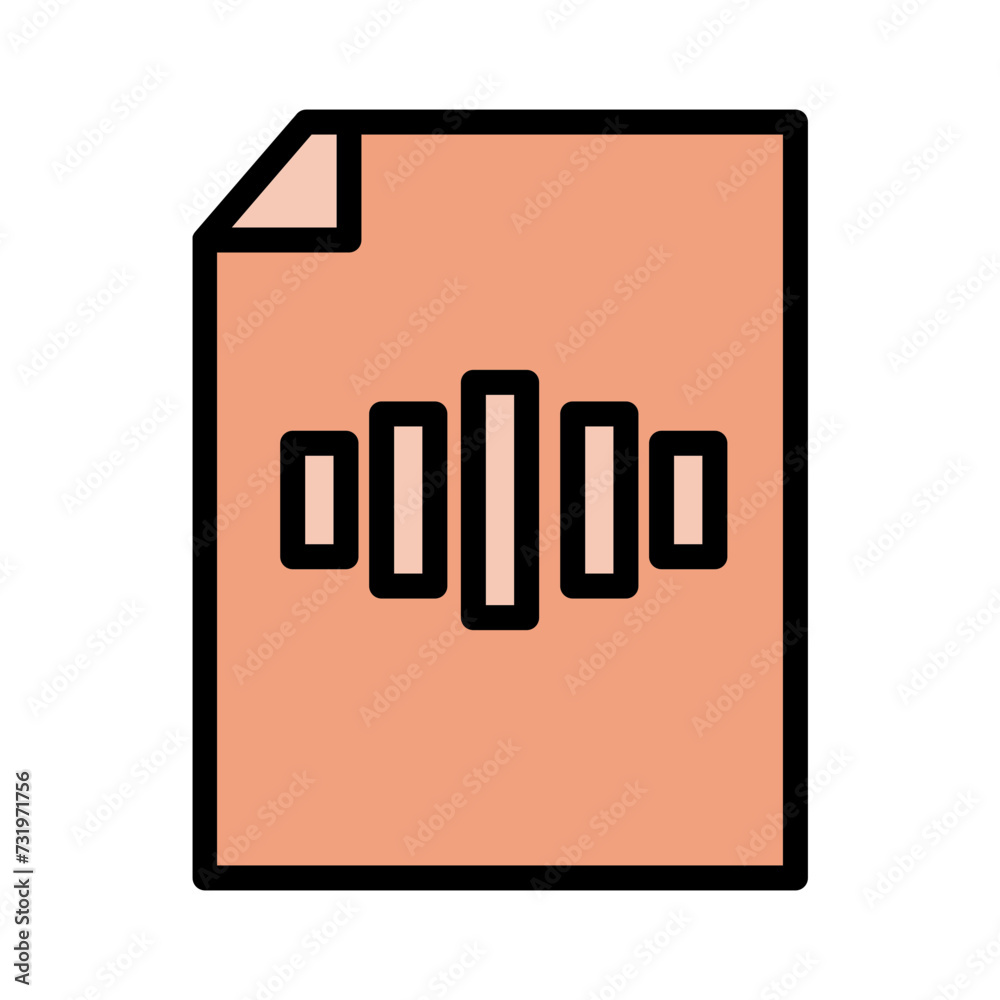 Sound Speech File Filled Outline Icon Sound Speech File Filled Outline Icon