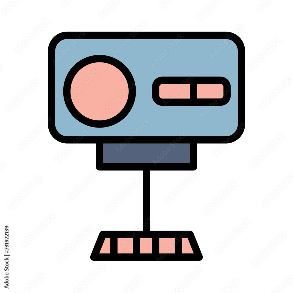 Camera Recording Sensor Filled Outline Icon Camera Recording Sensor Filled Outline Icon