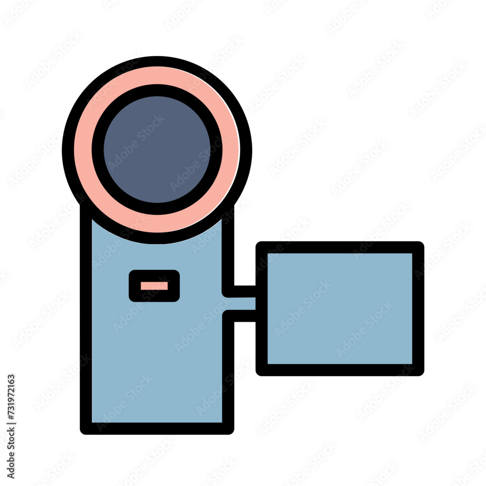 Media Movie Video Filled Outline Icon Media Movie Video Filled Outline Icon