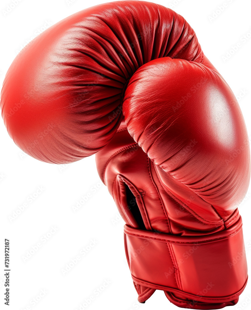 Red Boxing Glove on Transparent Background