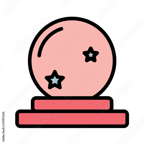 Future Magic Crystal Filled Outline Icon