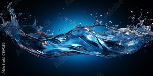 weightless water splash illustration banner photo