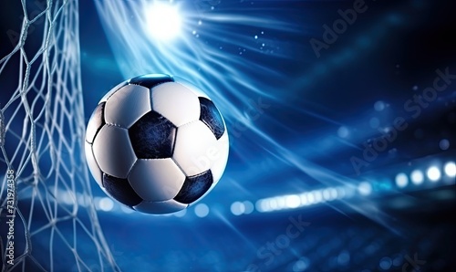 Soccer Ball Airborne Near Goal © uhdenis