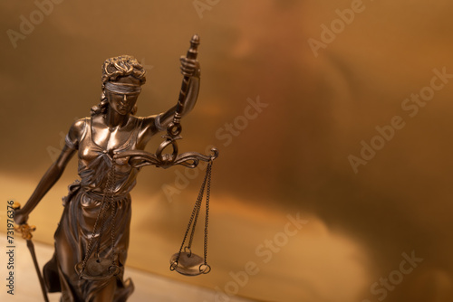 symbol of law with scales a...