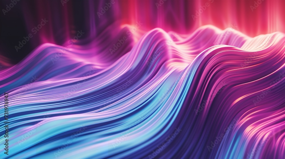 Colorful Waves Abstract Background in 3D Rende Colorful Waves Abstract Background in 3D Rende