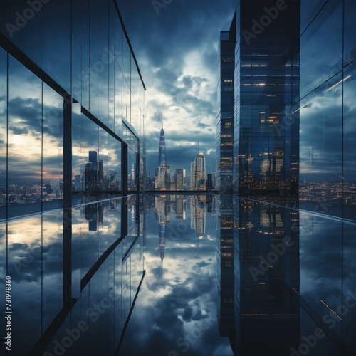 skyline glass architecture.  © CreativeCreations