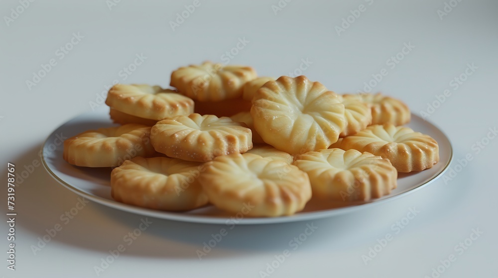 Danish Butter Cookies Butter Cookies on White Danish Butter Cookies Butter Cookies on White