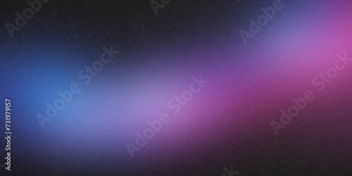 Purple pink blue black abstract gradient background grain texture effect dark vibrant color flow wave copy space