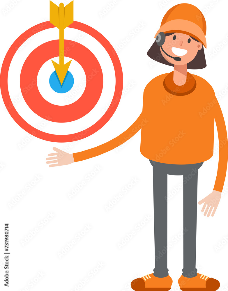 Customer Service Girl Character Holding Dart
Customer Service Girl Character Holding Dart