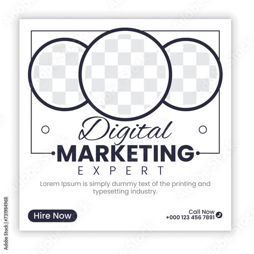 Digital business marketing social media post & web banner Digital business marketing social media post and web banner