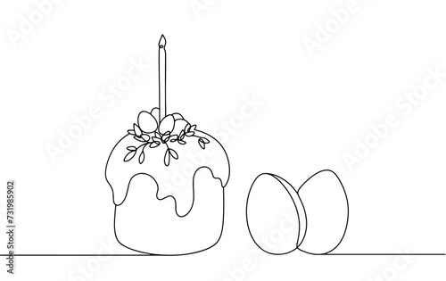 Easter cake. Easter. Easter eggs. Decor. Candle