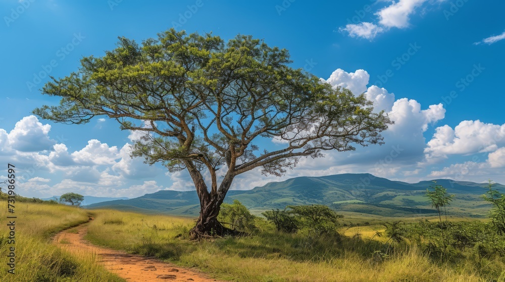 Tree and landscape nature reserve Hluhluwe National Park South Africa